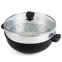 RZQ015910퀸센스 올비아 IH 2단찜 멀티웍 36cm 인덕션 신소재 3종세트, 단일사이즈, 상세페이지 참조