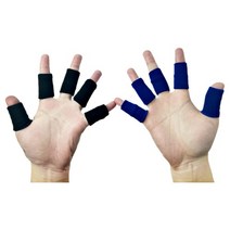 핫쿨스토어 손가락 보호대 엄지 검지 중지 약지 새끼 밴딩 손 마디 관절 아대 10p, 손가락보호대(블루10p)