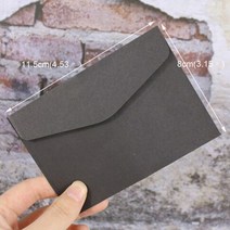 작은 종이 봉투 10pcs 캔디 색상 엽서 결혼식 초대장 11.5x8cm 도매 최신, Black