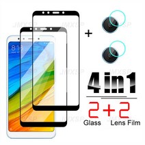 4in1 보호 유리 샤오미 레드미 5 플러스 4X 6 5A 6A 노트 4 프로 S2 Go K20 용 강화 렌즈 필름, [03] Only 4 Lens Film, [06] For Redmi 6A