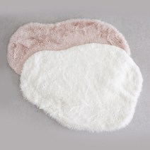 헤이스테이 양털 양모 인조 페이크 퍼 극세사 러그 매트 북유럽 물세탁 핑크 화이트