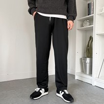 남자 사계절 스판 일자 세미와이드핏 트레이닝 밴딩팬츠(3COLOR)