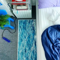 바다 물결 풍경 카페트 특이한 러그 거실 매트