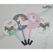루미픽 유니콘 부채 볼펜, 1세트