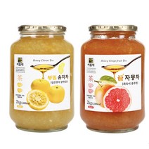 씨밀레 봉밀 유자차 2kg + 자몽2kg, 2병