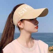 자수 니트 썬캡 챙 모자 메쉬 야외 스포츠모자 테니스