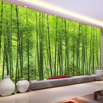 벽지 대나무 숲 예술 벽화 거실 TV 배경 홈 장식 3D, [04] Straw Texture