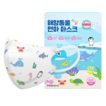 웰베노 해양동물 면마마스크 초초소형 20매입, 초초소형,20매입