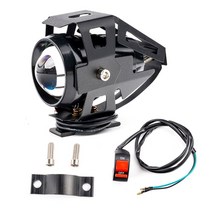 오토바이 안개등 2팩 오토바이 헤드 라이트 U5 스포트 안개등 야마하 V-MAX NMAX125 55 LED 125 200 250 40, 한개옵션1, 01 1 piece-switch