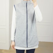 빅사이즈 여성 플리스 집업 조끼 하이넥 국내생산 국내원단 66-110