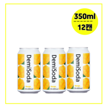 데미소다 망고맛 과즙 탄산 음료수 소캔, 12개, 350ml