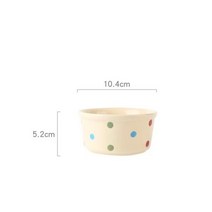 컨벡션오븐 제과제빵오븐 전기오븐 230ml 세라믹 수플레 베이킹 그릇 물방울 무늬 전자 레인지 디저트 푸딩 케이크 몰드 계란 스팀 컵 식기 과일 요구르트 접시, 베이지