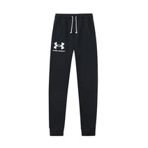 언더아머 UA 라이벌 프렌치테리 조거 팬츠 블랙 남자 트레이닝 스포츠 바지 츄리닝 1361642-001