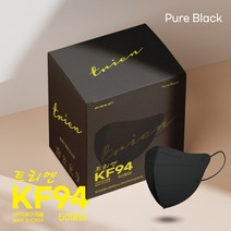 국산 에버렉스 새부리형 KF94 대형 마스크 50매, 블랙 50매입