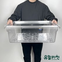 대형 식재료보관통 야채박스 (PC PE 재질), PC(투명), 대(80L)(660x450x380)