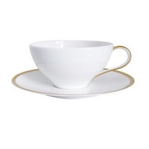 트위그뉴욕 골든엣지 라떼컵 앤 소서 1인조(2pcs), 혼합 색상, 2세트