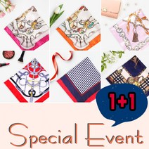 [주부홍] 고급스러운 실크 쁘띠 봄 스카프 1+1 14종