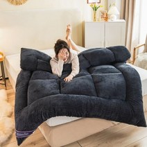 1인용 2인용 싱글 침대 토퍼 메모리폼 접이식 단단한 매트리스편안한 부드러운 다다미 겨울 퀸 플러시 필로우 탑 더블 두꺼운 따뜻한 우유 벨벳