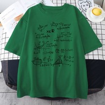 티셔츠 2022 여름 수식 여성 빅뱅 이론 남성 Streetwear 브랜드 의류, 05 XXL, 04 Green