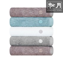 송월타월 송월타월 송월 호텔컬렉션 뱀부얀 100 웨이브 호텔수건 5장, 그레이