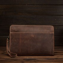 남자 클러치백 남성 보세 일수 가방 소가죽 파우치 선물 스타일 패션 브리프 핸드백 손잡이 수제 코디 OA6