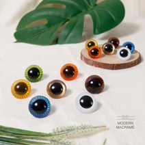 인형눈 16mm부터 28mm까지 7컬러 나사형 인형눈알 마크라메 재료, 오렌지(28mm)