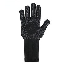 소방장갑 방화장갑 내화성 가열 베이킹 요리 전자 레인지 바베큐 Barbacoa 주방 오븐 그릴 장갑 2 피스, 03 Fire black_01 M