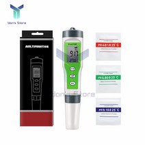 PH TDS EC 온도계 테스터 포켓 자동 교정 수질 식수 수경법용 4 in 1, 02 Green, 02 Green