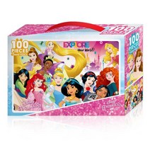 디즈니프린세스-꿈의 나라 100pcs 직소퍼즐 퍼즐 입체퍼즐 아동퍼즐 명화퍼즐 유아퍼즐, 단품