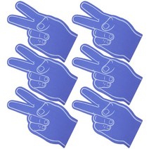 여아용 장난감 치어리더 핸드 스포츠 선풍기 에바 어린이 자이언트 응원 6 개, 03 Blue