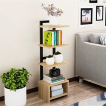 거실북타워 수납장 벽장식장 선반 피규어장식장, H.7층-티크컬러+블랙132CM