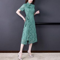 2022 cheongsam traditional chinese dress qipao ladies evening vintage women bride lace modern