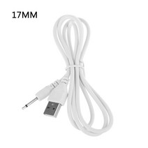 USB 충전 케이블 코드 범용 USB 2.5 AUX 오디오 모노 전원 공급 장치 충전기 15 / 16 / 17 / 19 mm 2.5mm 오디오 케이블, 17mm.