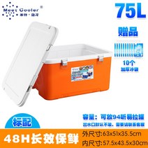 아이스박스 75L85L배달보온박스 빅사이즈 상업용 배송 상자 찬합 만두 보온 배달통 식품 냉장고, T13-75L언 로딩 오렌지 EPS파란