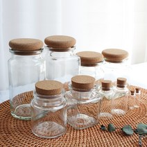 코르크 유리병 모음전/사각 원형 드라이플라워병 양념통 밀폐용기, 07. 사각 코르크 유리병(150ml)