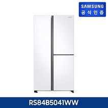 삼성전자 삼성 푸드쇼케이스 냉장고 3도어 메탈 화이트 846L RS84B5041WW + 스팀오븐, 없음