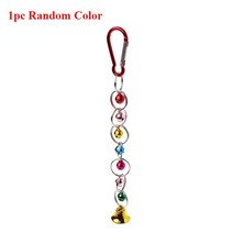 앵무새 물린 장난감 새 링 벨 걸이식 스윙 체인 씹기 걸이형 종 액세서리 1 개, 01 T1 Random color