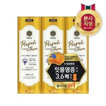 LG생활건강 프로폴리테라 치약 레몬허니민트 100g x 2+1, 3개
