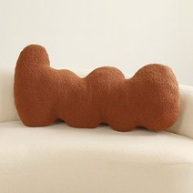삼각 사각 북유럽 롱 쿠션 롱 쿨 대방석 대형 등받이 쇼파 침대 바디 필로우 직사각형, 웨이브형 95x50cm(초코)