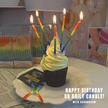 [소행섬] M 슬림 레인보우 초, 1팩(8개입)