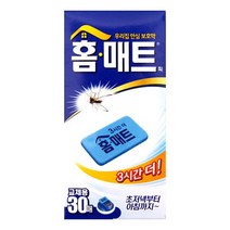 여름용품 홈매트 교체용 30매 모기홈매트 모기퇴치제 모기향 연소기, 1개