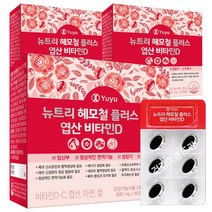 유유제약 뉴트리 헤모철 엽산 비타민D C 아연 60캡슐x3개/5중복합기능 철분제, 3통