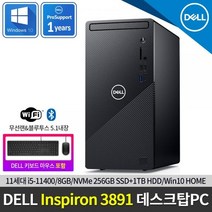 [DELL] 인스피론 3891DT-WH03KR i5-11400 (8GB / 256GB SSD / 1TB/ Win11Home) [기본제품]