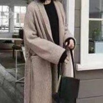 딸기언니 루즈핏 포켓 골지 롱 가디건 코트 3색상