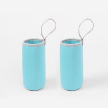 스트랩 물병파우치 2p세트 360ml 스카이 텀블러커버, 상세 참조