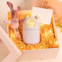 가습기추천 자연기화식 사무실가습기 자연식 가열 스마트 방건조할때 가정용 조용한 가열식가습기 가습기 40, 플러그인 모델핑크한정 선물 상자