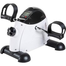 GOREDI 페달 엑서사이즈 고정식 언더 데스크 미니 바이크 LCD 디스플레이가 있는 행상 노인용 풋 팔다리 운동, 하얀색, 하얀색