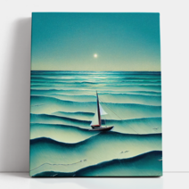 아트앤코 DIY 보석십자수 액자 캔버스형, 1세트, 세일러 오션