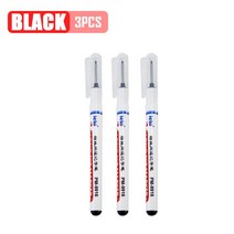 공구긴머리 마커 펜 다목적 욕실 목공 장식 딥 홀 잉크 16 도구 세트 20mm 2 개 3 6 개, 06 3pcs-Black