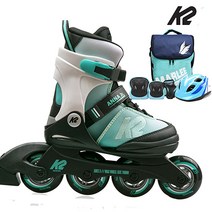 K2 2023 정품 아동 인라인스케이트 가방 보호대 헬멧세트 /안나 에디 모토 히어로 시러스 레이더 마리 보아/5종사은품, 가방+보호대+헬멧-블랙세트